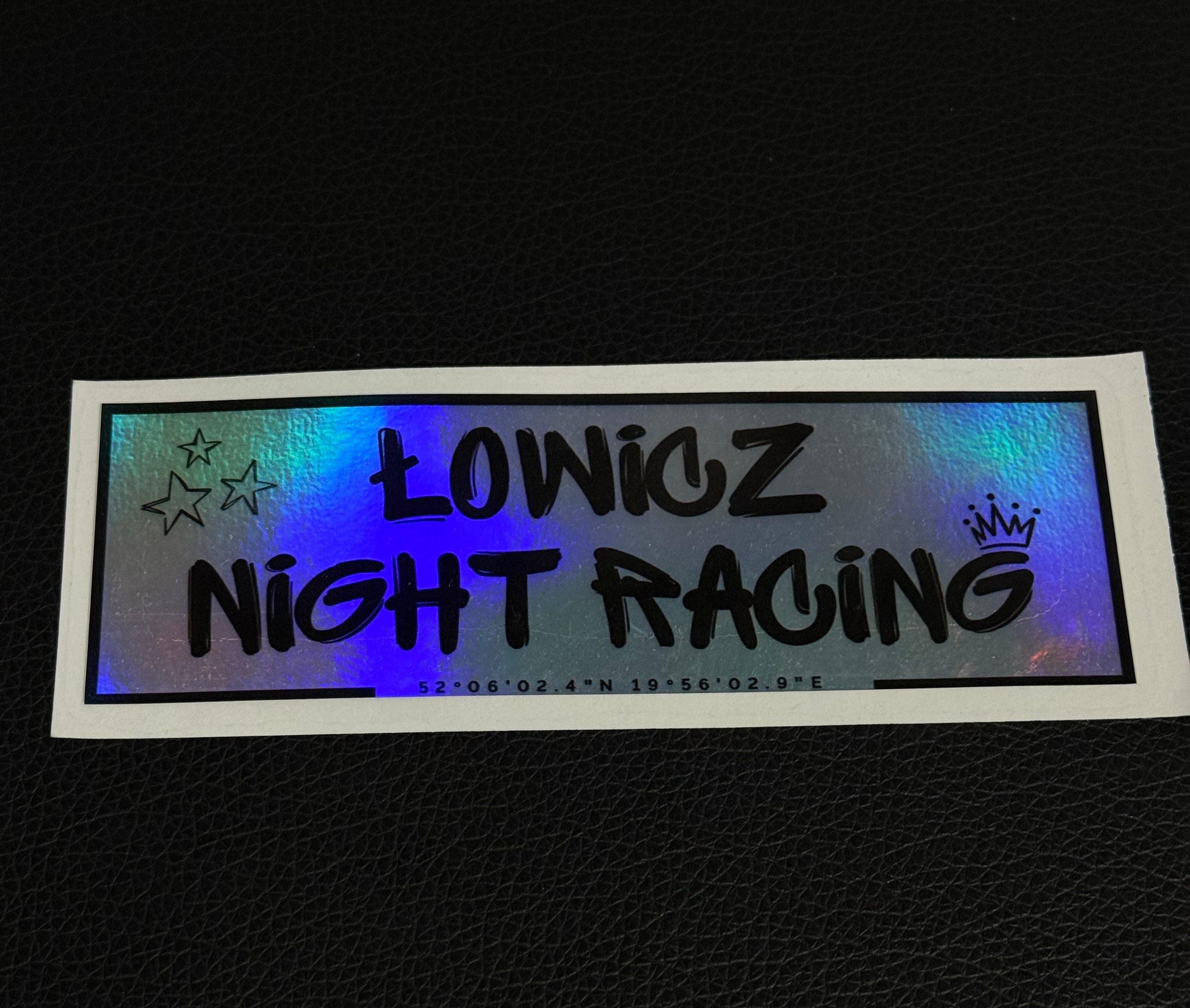 Wlepka - Holo "Łowicz Night Racing"